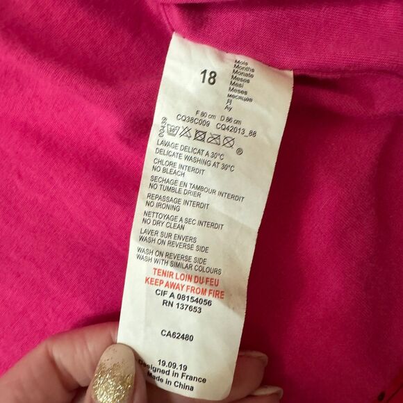 Catimini Girl's Blue Floral Print Rain Zip Up Hooded Jacket Coat 18M - Picture 9 of 10